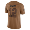 harde NO.Saints #12 Chris Olave Player Brown Salute To Service Limited Stitched Jerseys