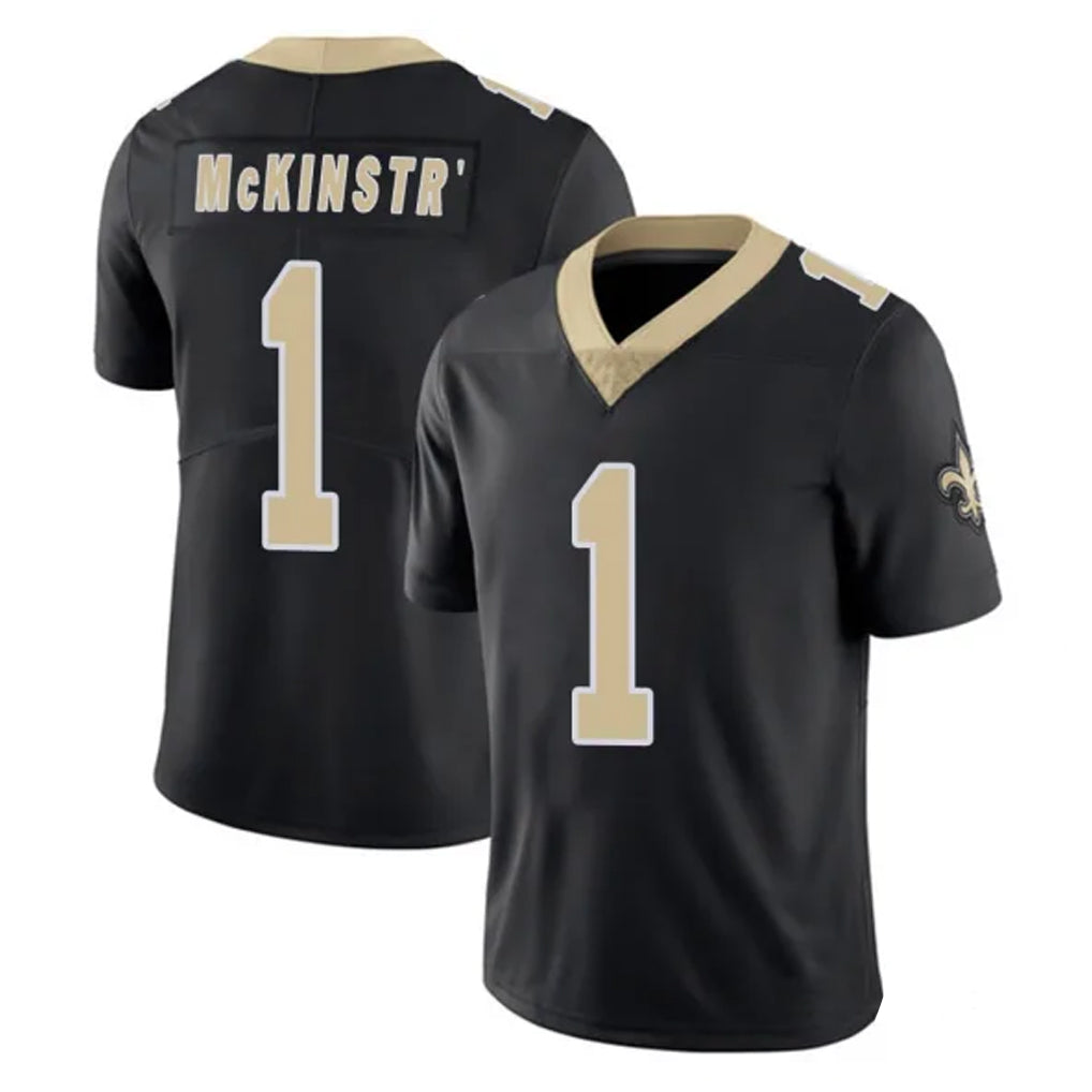 harde NO.Saints #1 Kool-Aid McKinstry Player Black Limited Vapor Untouchable Home Game Stitched Jerseys