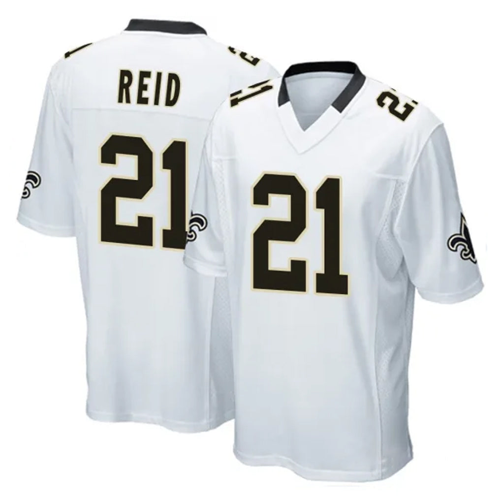 harde NO.Saints #21 Justin Reid Player White Home Game Stitched Jerseys