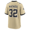 harde NO.Saints #32 Tyrann Mathieu Player Gold Alternate Game Stitched Jerseys