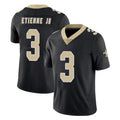 harde NO.Saints #3 Travis Etienne Jr. Player Black Limited Vapor Untouchable Home Game Stitched Jerseys