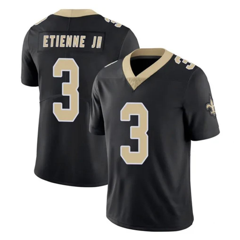 harde NO.Saints #3 Travis Etienne Jr. Player Black Limited Vapor Untouchable Home Game Stitched Jerseys