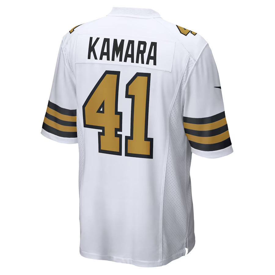 harde NO.Saints #41 Alvin Kamara Player White Alternate Game Stitched Jerseys