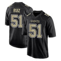 harde NO.Saints #51 Cesar Ruiz Player Black Carbon Fashion Home Game Stitched Jerseys