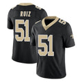 harde NO.Saints #51 Cesar Ruiz Player Black Limited Vapor Untouchable Home Game Stitched Jerseys