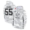 harde NO.Saints #55 Kaden Elliss Player Arctic Camo Salute to Service Pullover Hoodies Limited Game Stitched Jerseys