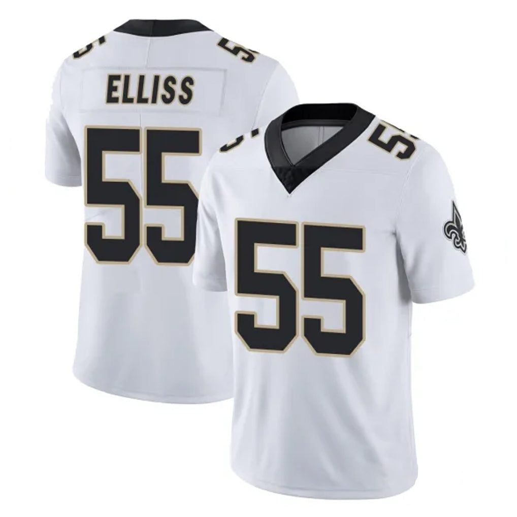 harde NO.Saints #55 Kaden Elliss Player White Limited Vapor Untouchable Home Game Stitched Jerseys