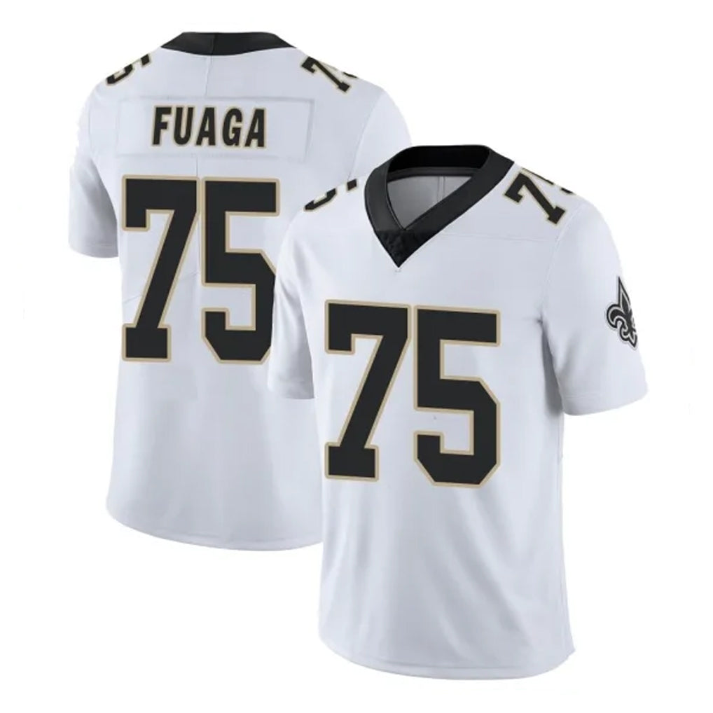 harde NO.Saints #75 Taliese Fuaga Player White Limited Vapor Untouchable Home Game Stitched Jerseys
