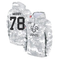 harde NO.Saints #78 Erik McCoy Player Arctic Camo Salute to Service Pullover Hoodies Limited Game Stitched Jerseys