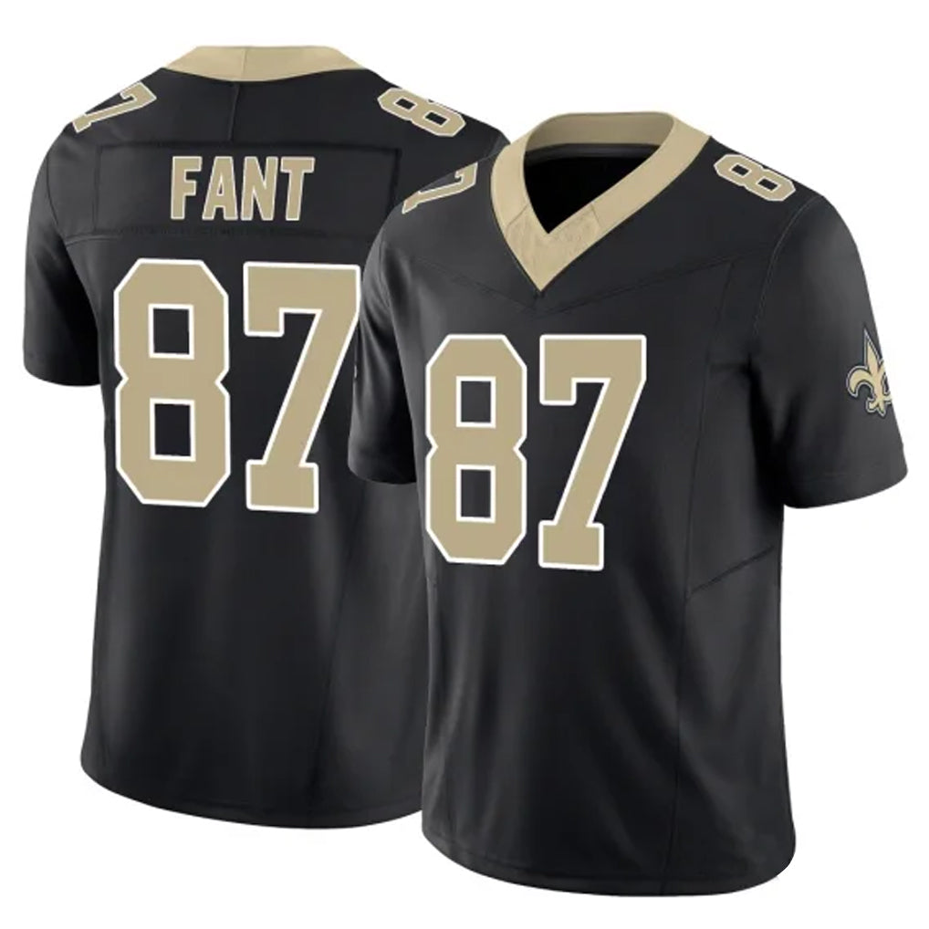 harde NO.Saints #87 Noah Fant Player Black Limited Vapor F.U.S.E. Home Game Stitched Jerseys