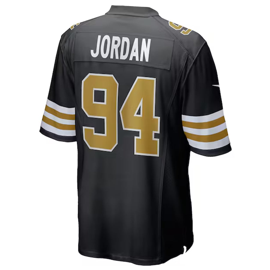 harde NO.Saints #94 Cameron Jordan Player Black Alternate Game Stitched Jerseys