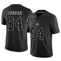 harde NO.Saints #94 Cameron Jordan Player Black RFLCTV Limited Stitched Jerseys