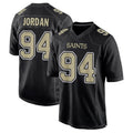 harde NO.Saints #94 Cameron Jordan Player Carbon Black Fashion Game Stitched Jerseys