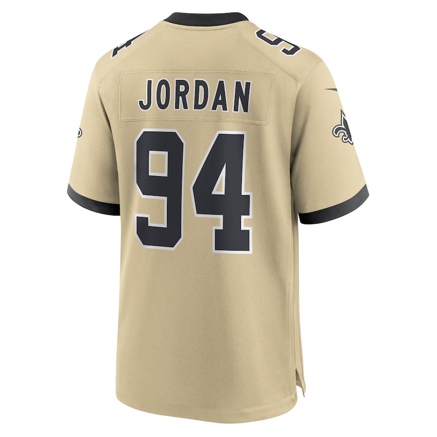 harde NO.Saints #94 Cameron Jordan Player Gold Alternate Game Stitched Jerseys