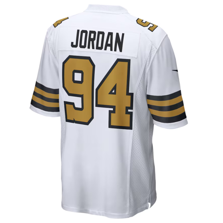 harde NO.Saints #94 Cameron Jordan White Alternate Game Stitched American Stitched Jersey