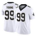 harde NO.Saints #99 Chase Young Player White Limited Vapor F.U.S.E. Home Game Stitched Jerseys