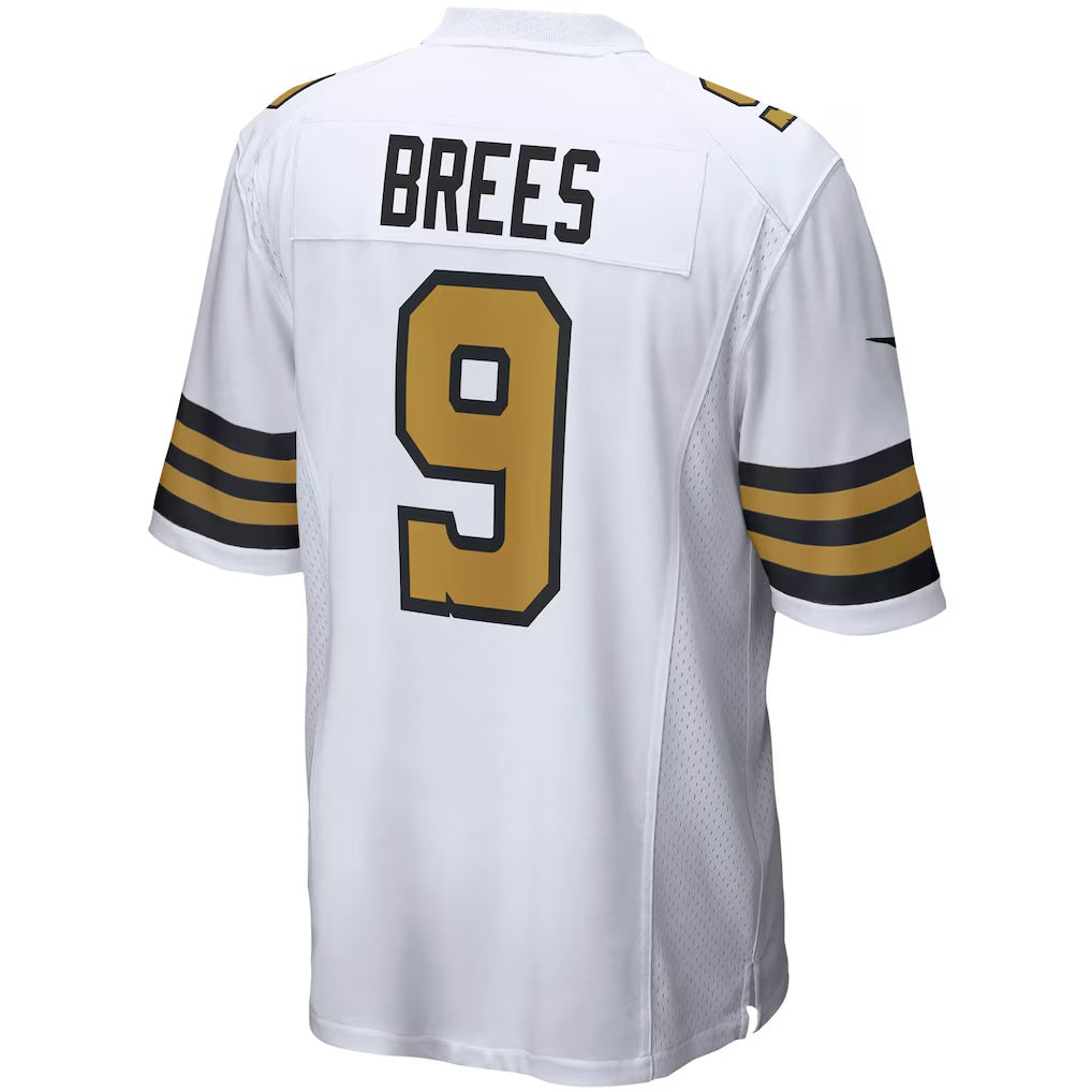 harde NO.Saints #9 Drew Brees White Alternate Game Stitched Jerseys