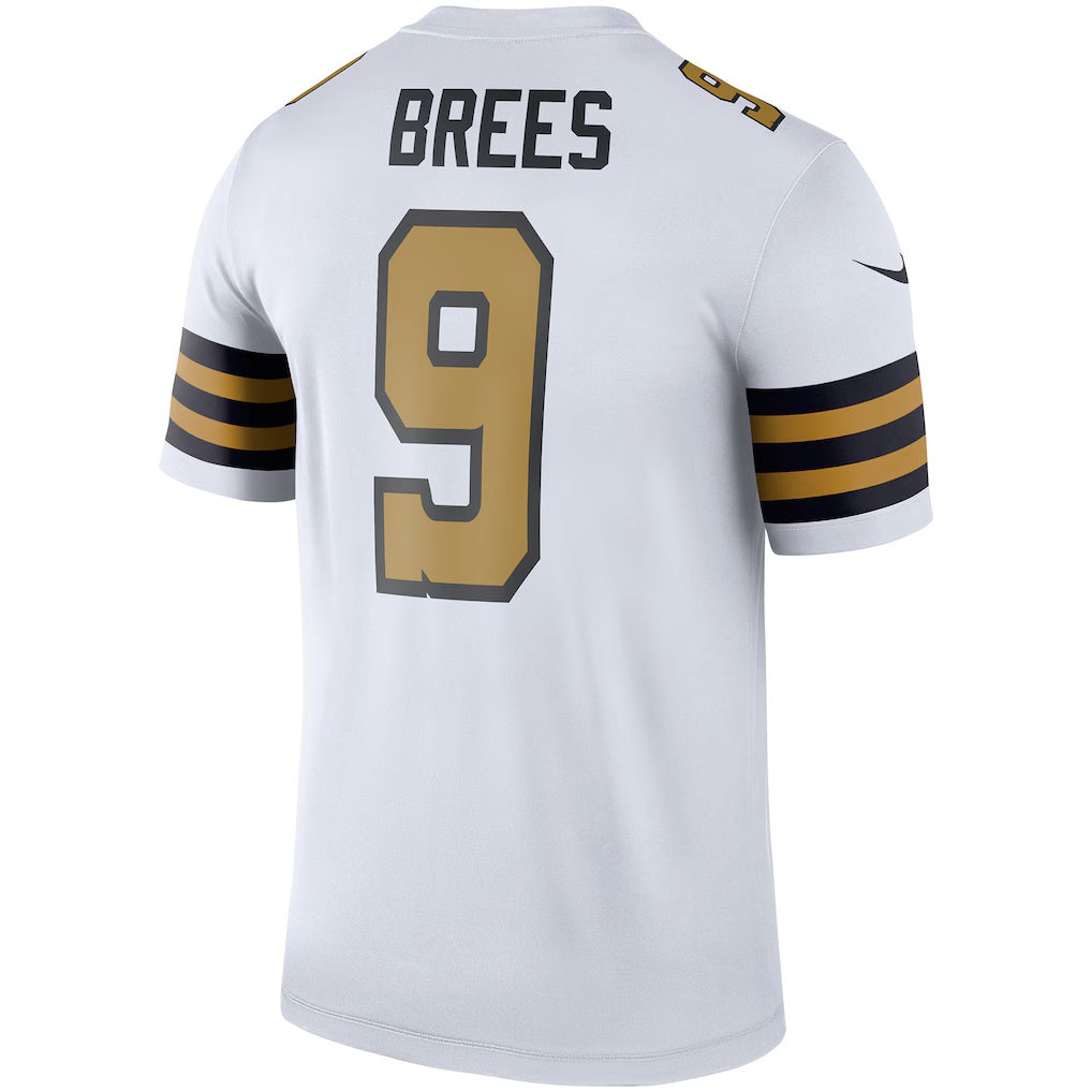 harde NO.Saints #9 Drew Brees White Alternate Legend Player Performance Top Stitched Jerseys