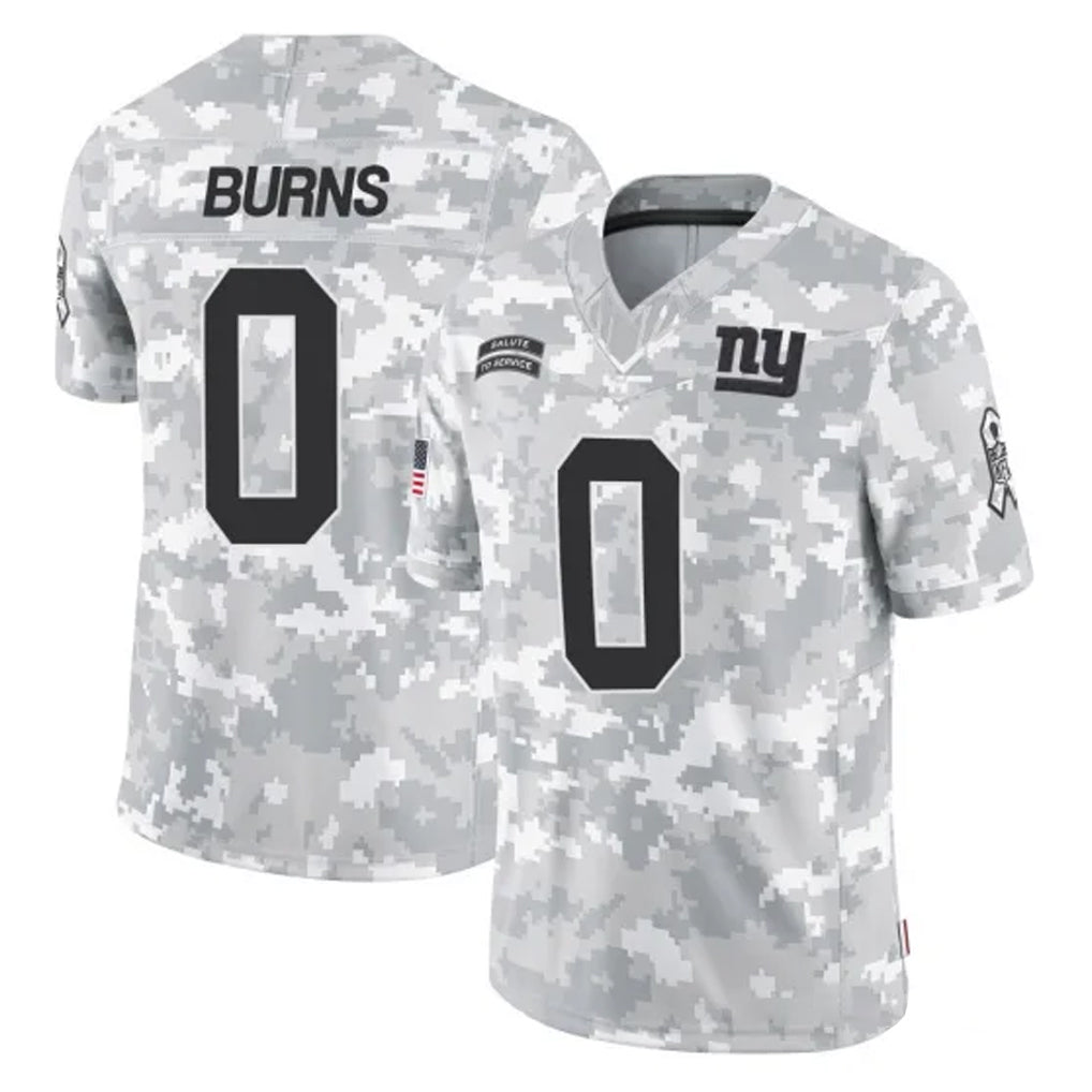 harde NY.Giants #0 Brian Burns Player Arctic Camo Salute To Service Limited Game Stitched Jerseys