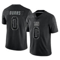 harde NY.Giants #0 Brian Burns Player Black Limited Reflective Home Game Stitched Jerseys