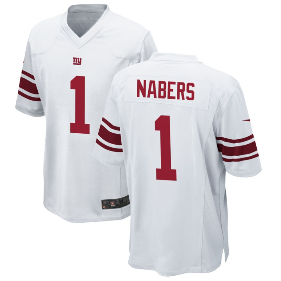 harde NY.Giants #1 Malik Nabers Player White Game Stitched Jerseys