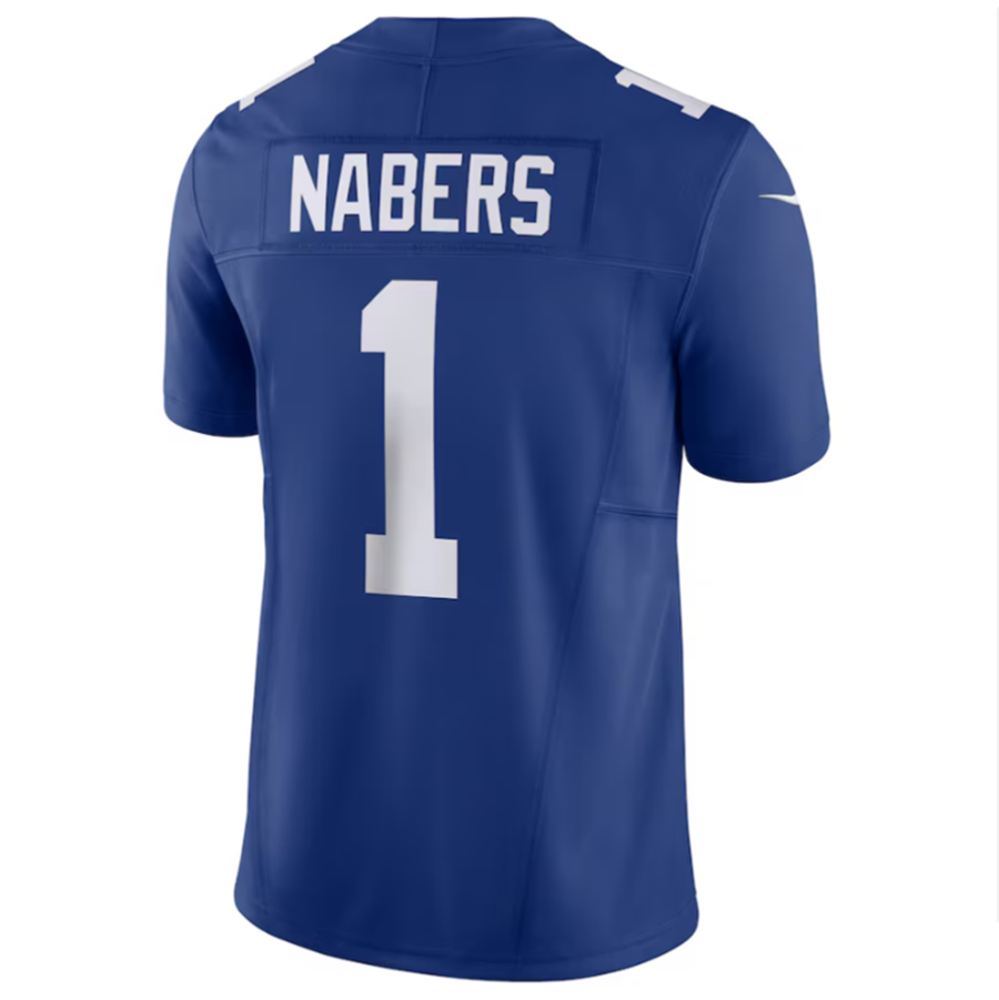 harde NY.Giants #1 Malik Nabers Royal Vapor F.U.S.E. Limited American Stitched Stitched Jerseys