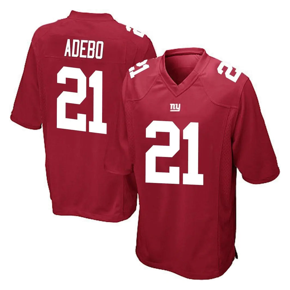 harde NY.Giants #21 Paulson Adebo Player Red Home Game Stitched Jerseys