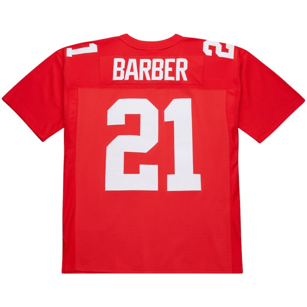 harde NY.Giants #21 Tiki Barber Mitchell & Ness Red 2004 Legacy Replica Stitched Puhic Jersey