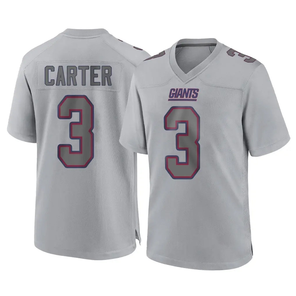 harde NY.Giants #3 Abdul Carter Player Gray Atmosphere Fashion Limited Game Stitched Jerseys