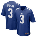 harde NY.Giants #3 Russell Wilson Player Royal Replica Game Stitched Jerseys
