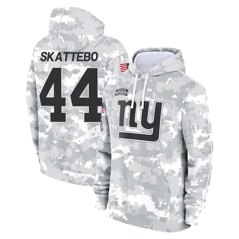 harde NY.Giants #44 Cam Skattebo Player Arctic Camo Salute to Service Pullover Hoodies Limited Game Stitched Jerseys