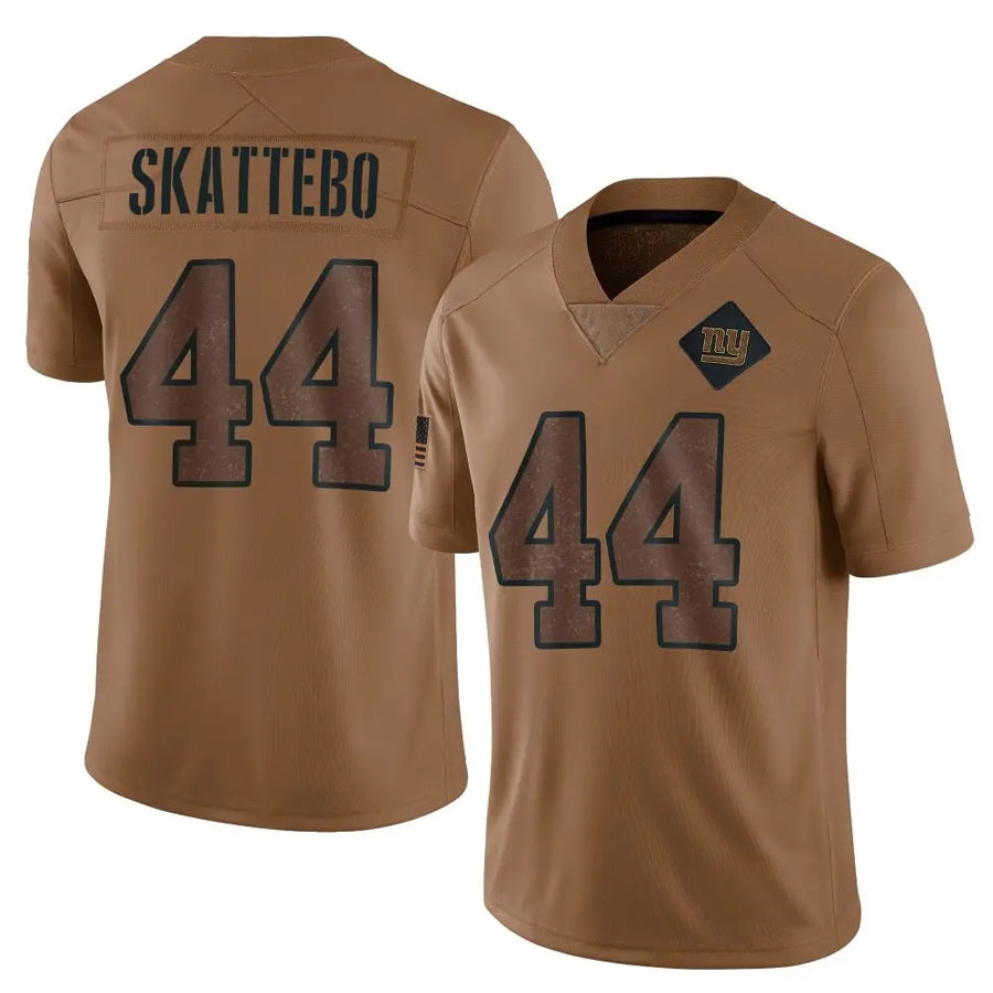 harde NY.Giants #44 Cam Skattebo Player Brown Salute To Service Limited Stitched Jerseys