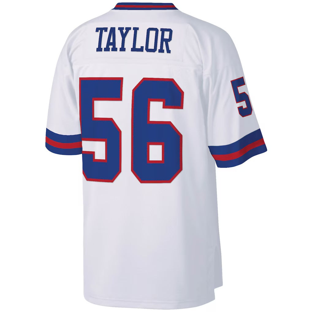 harde NY.Giants #56 Lawrence Taylor Mitchell & Ness White Legacy Replica Stitched Jerseys