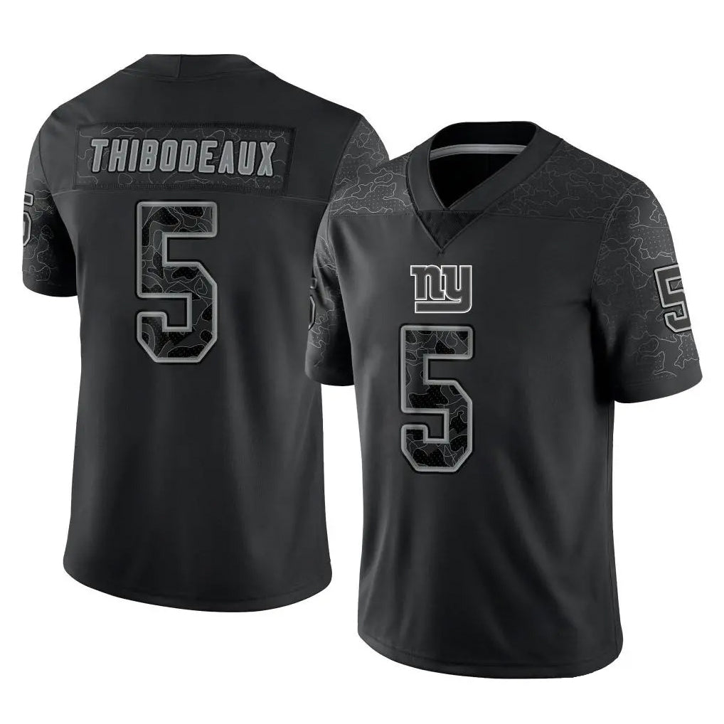harde NY.Giants #5 Kayvon Thibodeaux Player Black Limited Reflective Home Game Stitched Jerseys