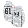 harde NY.Giants #61 John Michael Schmitz Jr. Player Arctic Camo Salute to Service Pullover Hoodies Limited Game Stitched Jerseys