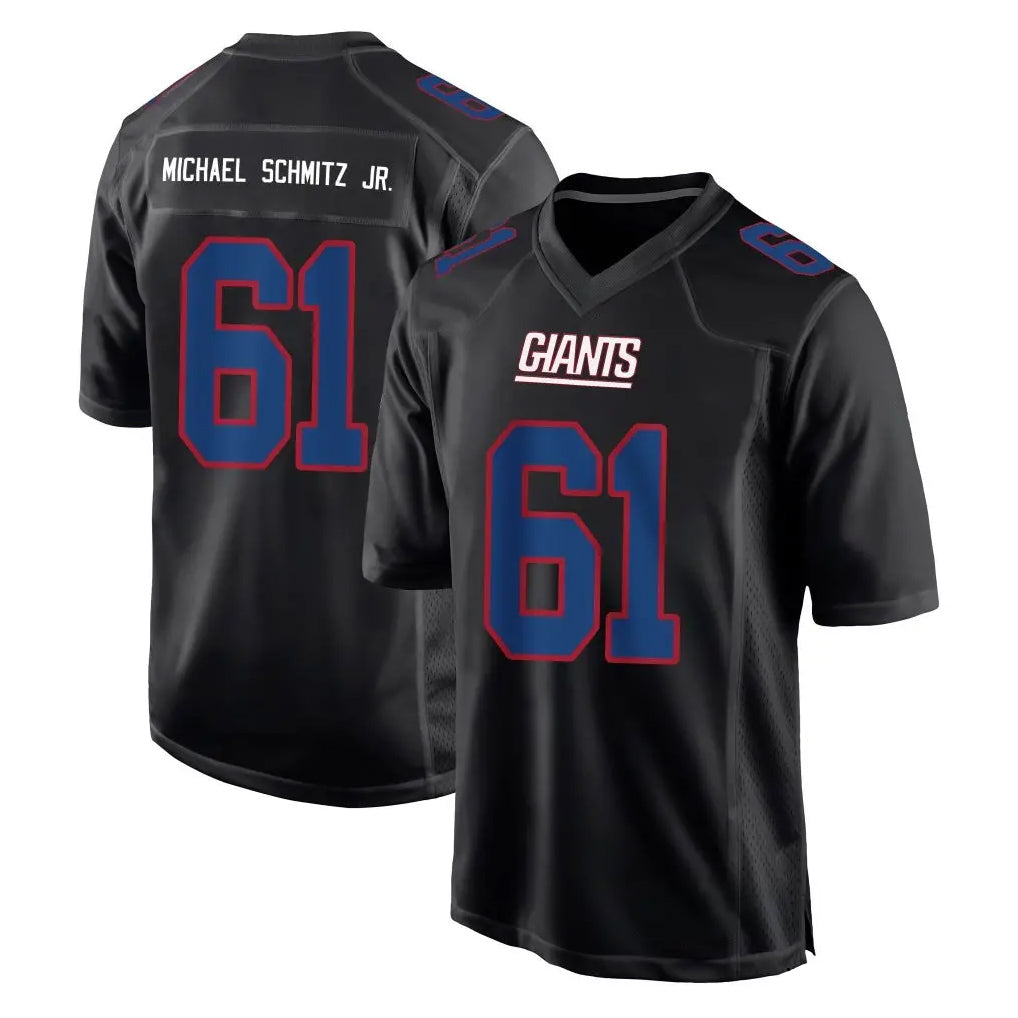 harde NY.Giants #61 John Michael Schmitz Jr. Player Carbon Fashion Limited Home Game Stitched Jerseys
