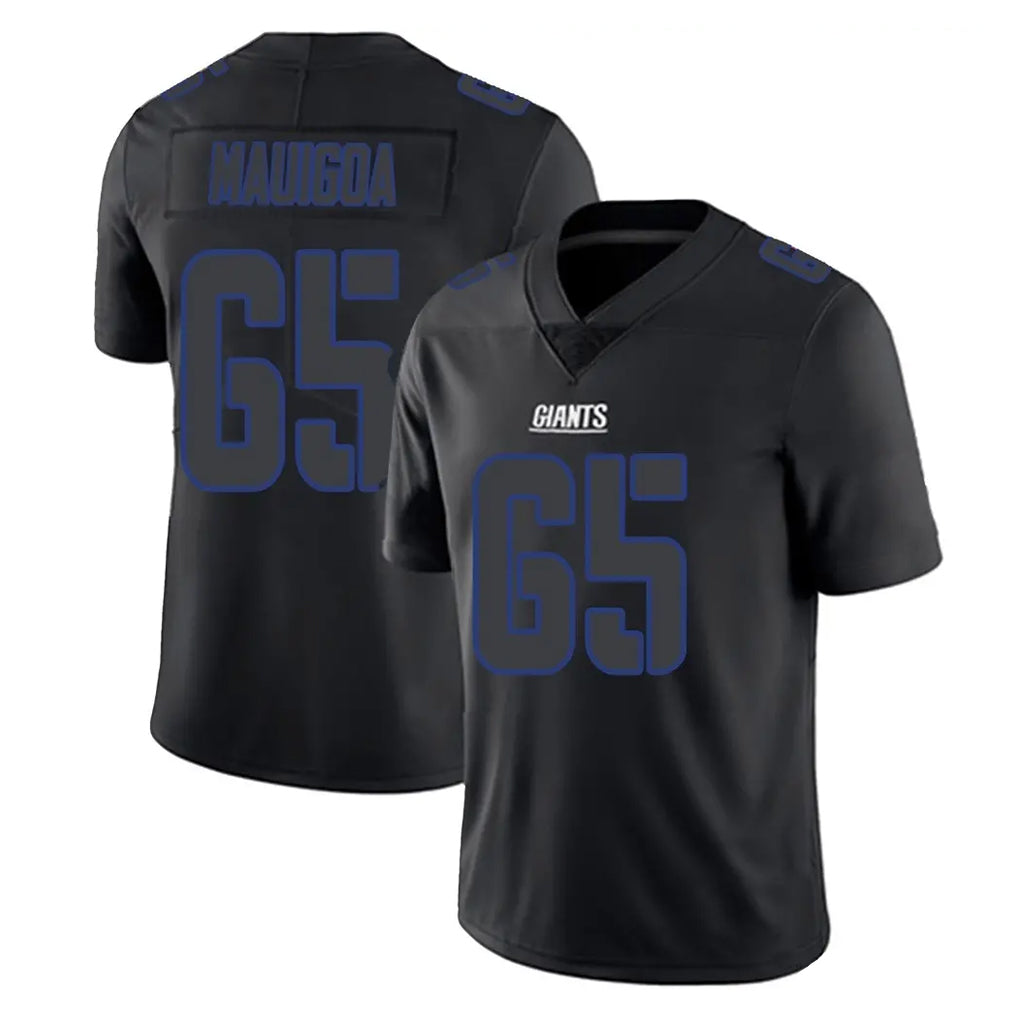 harde NY.Giants #65 Francis Mauigoa Player Black Impact Limited Home Game Stitched Jerseys