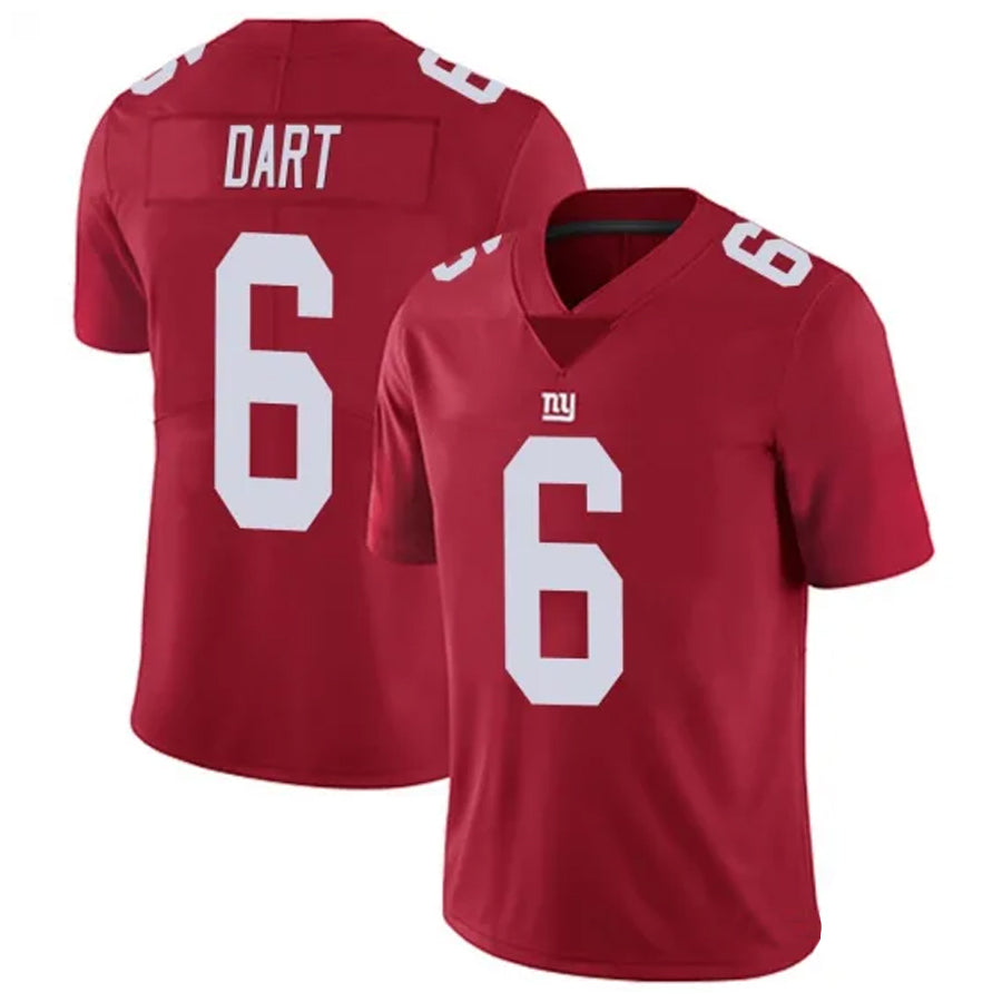 harde NY.Giants #6 Jaxson Dart Player Red Alternate Vapor Limited Stitched Jerseys
