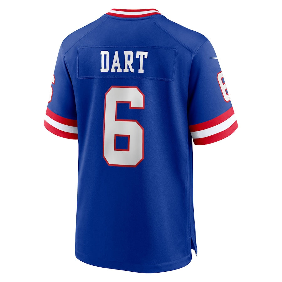 harde NY.Giants #6 Jaxson Dart Player Royal Alternate Classic Game Stitched Jerseys