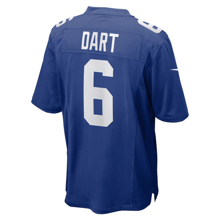 harde NY.Giants #6 Jaxson Dart Player Royal Home Game Stitched Jerseys