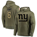 harde NY.Giants #6 Jaxson Dart Player Salute to Service Hoodies Stitched Jerseys