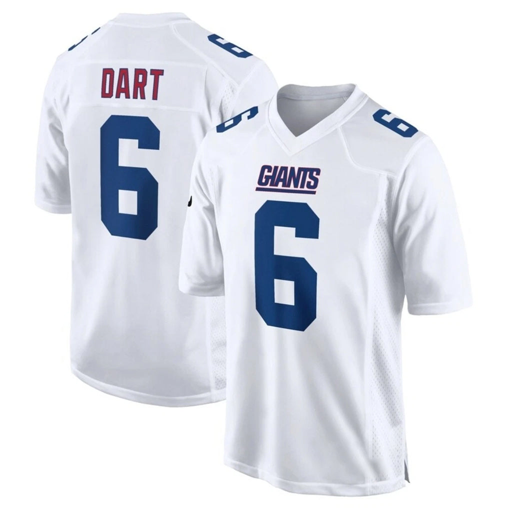 harde NY.Giants #6 Jaxson Dart Player White Fashion Limited Home Game Stitched Jerseys