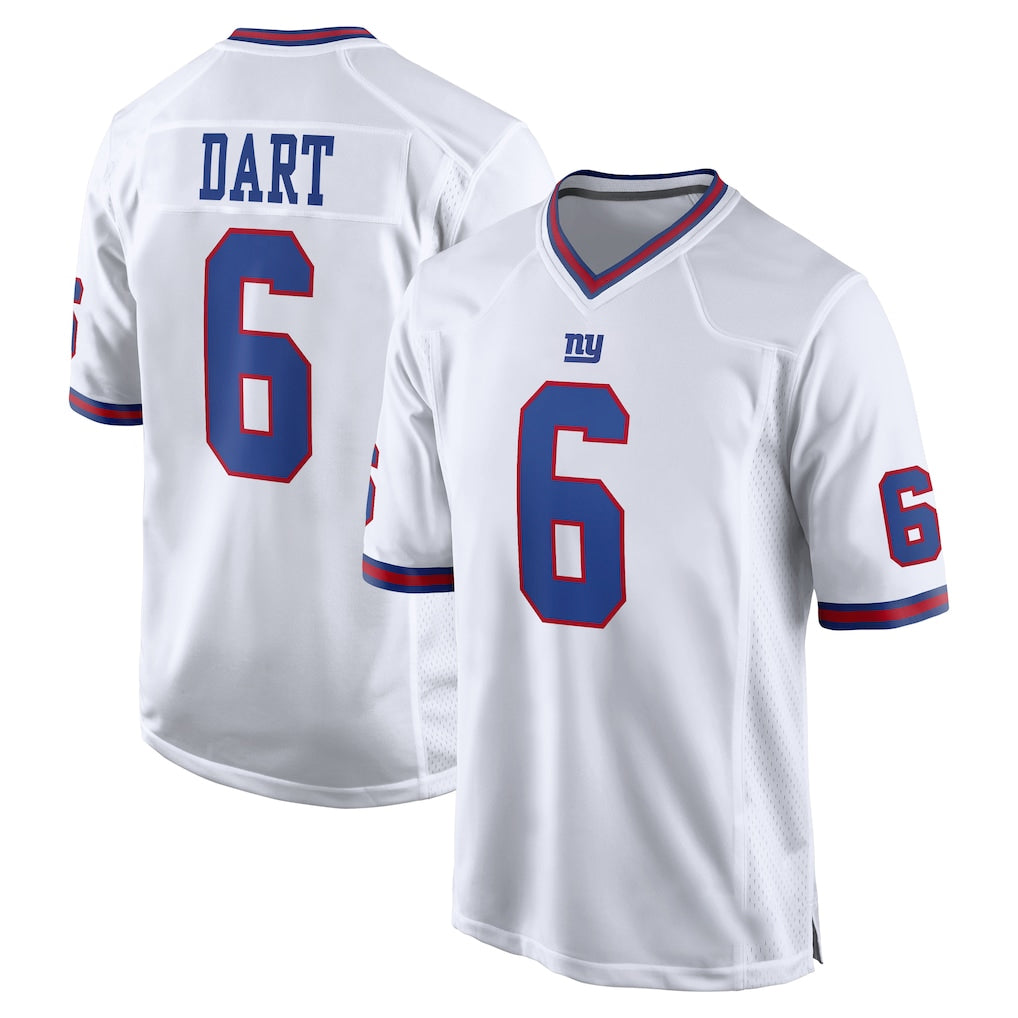 harde NY.Giants #6 Jaxson Dart Player White Game Home Stitched Jerseys