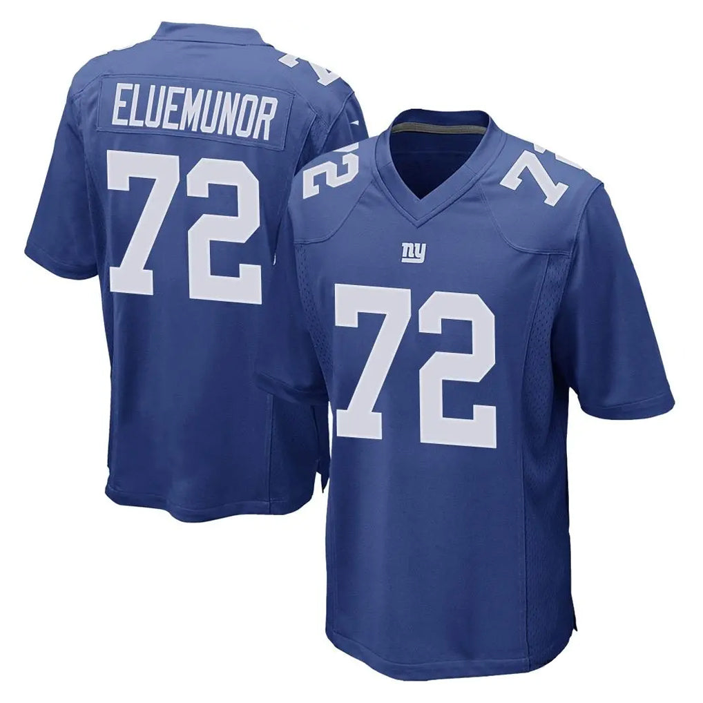 harde NY.Giants #72 Jermaine Eluemunor Player Royal Home Game Stitched Jerseys