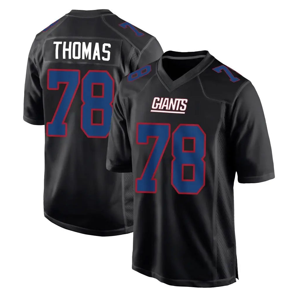 harde NY.Giants #78 Andrew Thomas Player Carbon Fashion Limited Home Game Stitched Jerseys