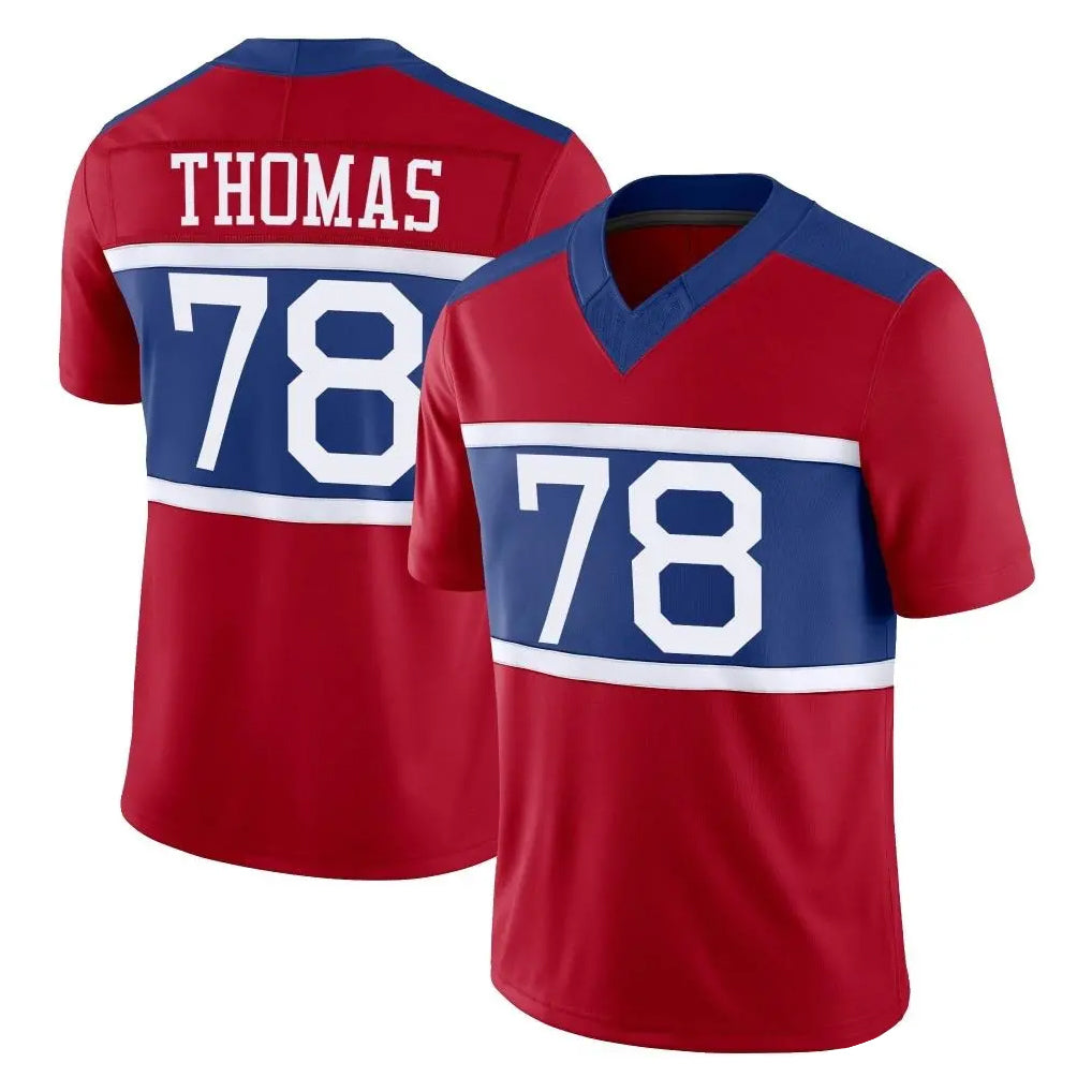 harde NY.Giants #78 Andrew Thomas Player Red Century Vapor F.U.S.E. Home Game Stitched Jerseys