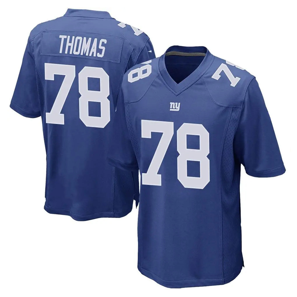 harde NY.Giants #78 Andrew Thomas Player Royal Home Game Stitched Jerseys