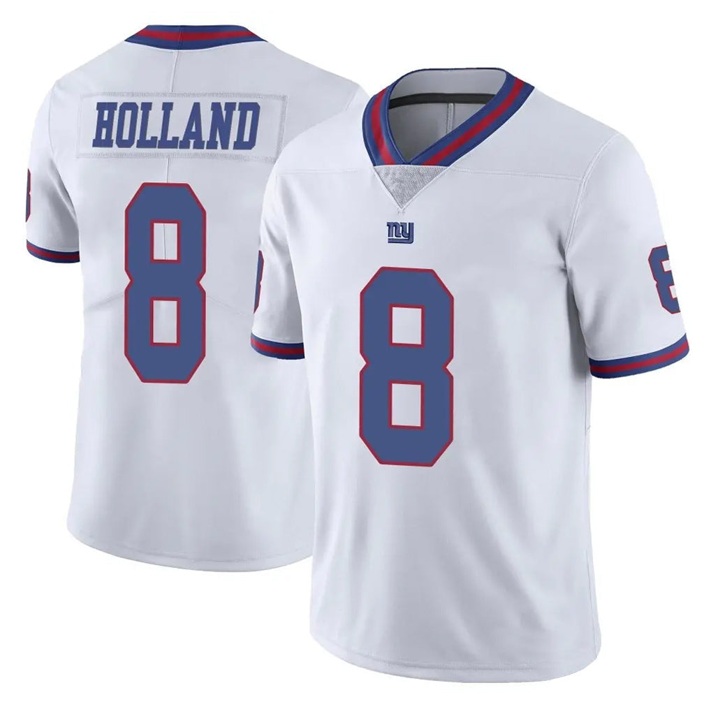 harde NY.Giants #8 Jevon Holland Player White Color Rush Home Game Stitched Jerseys