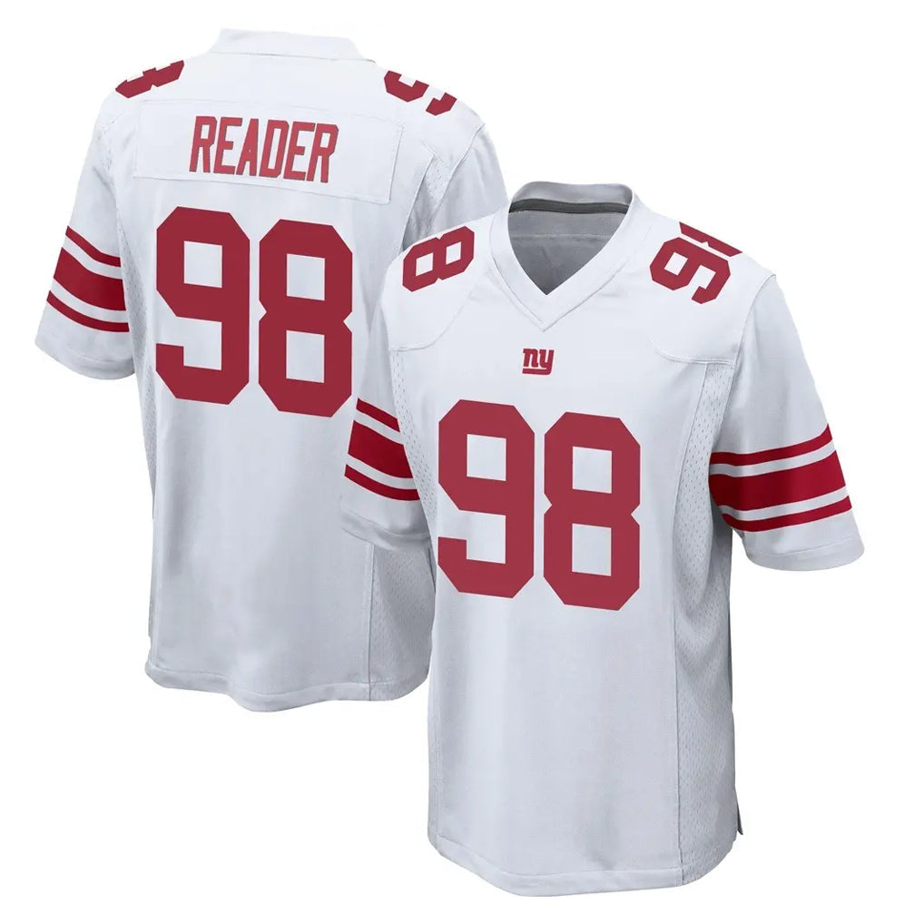 harde NY.Giants #98 DJ Reader Player White Home Game Stitched Jerseys