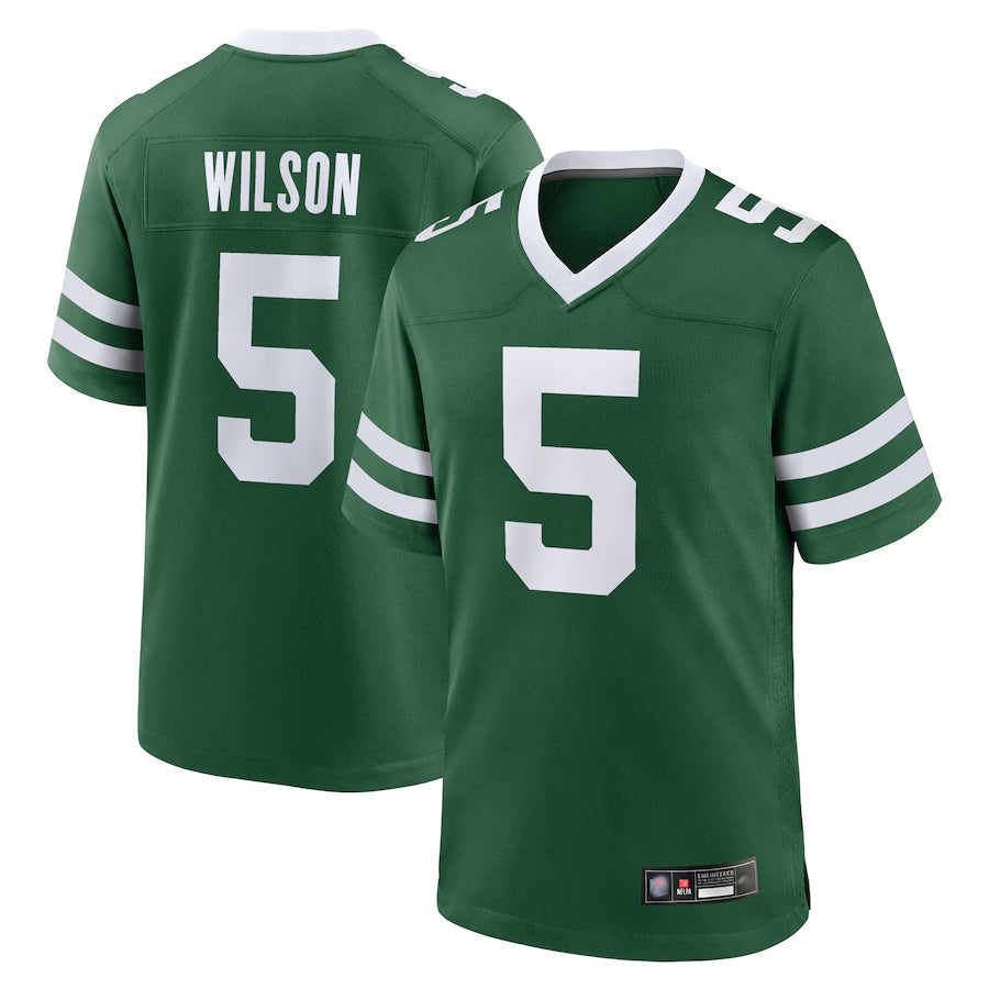 harde NY.Jets Home Game Jerseys - Gotham Green - #5 Garrett Wilson Player Stitched Jerseys